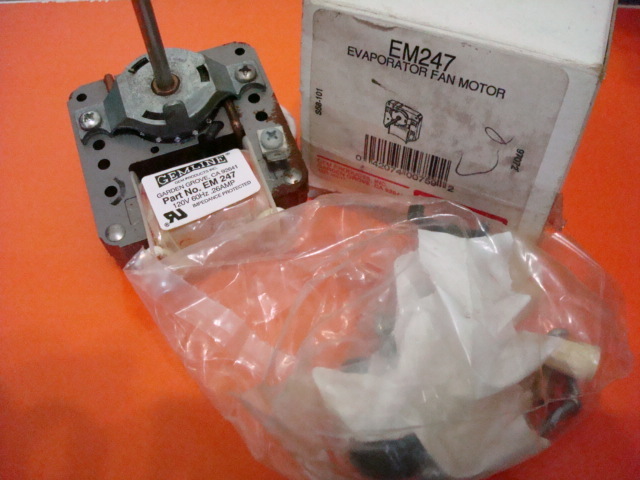 GEMLINE EM247 UNIVERSAL EVAPORATOR FAN MOTOR S58-101 .26 AMP 120V BRAND NEW gallery