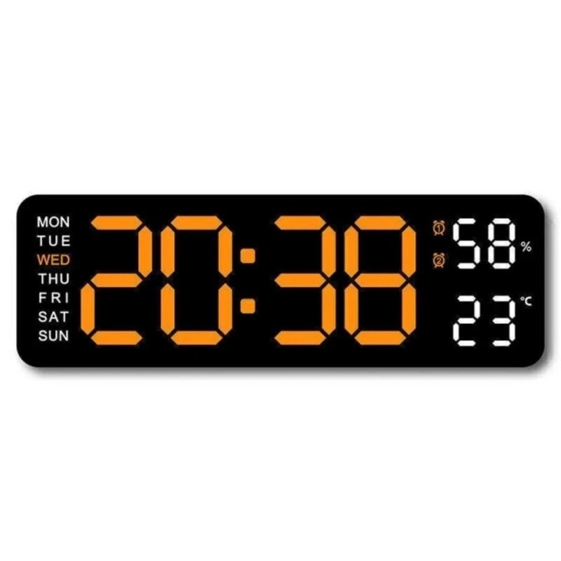 LED Large Digital Display Wall Desk Clock W/Calendar Temperature Calendar Date gallery