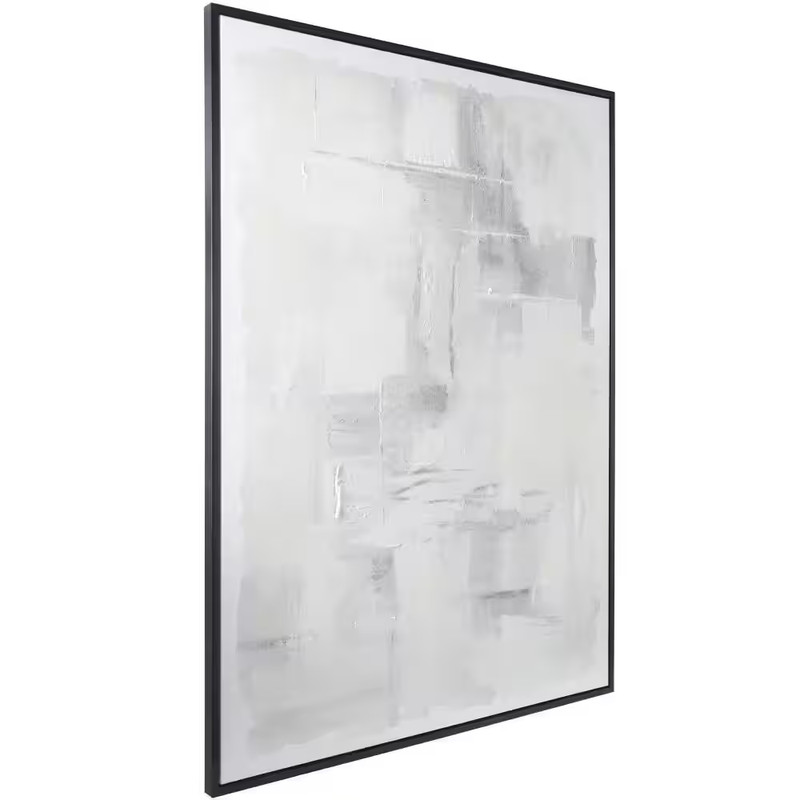1- Panel Abstract Framed Wall Art with Black Frame 65 In. X 47 In. gallery