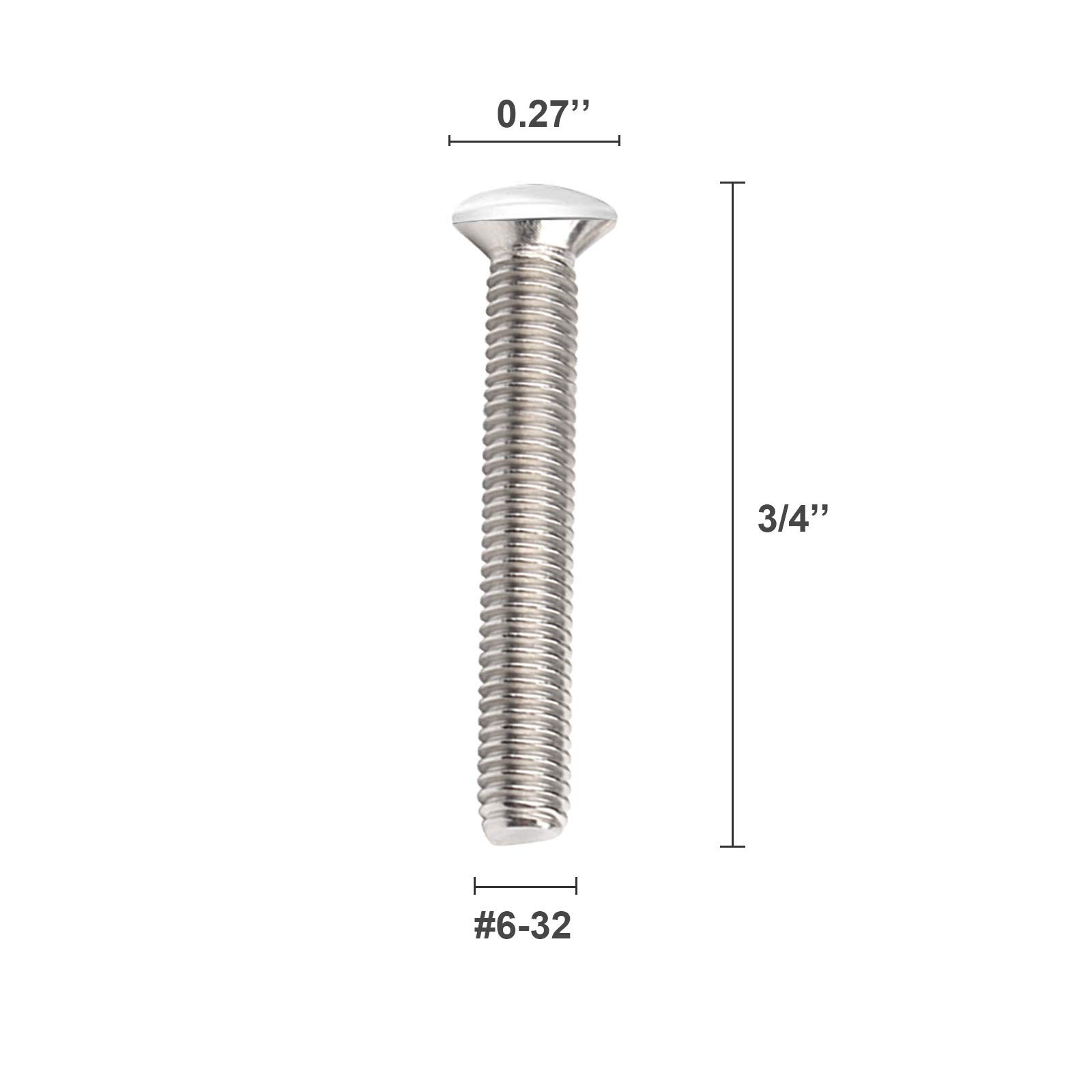 50 Pcs 3/4 Inch Long 6-32 Thread White Wall Plate Screws Outlet Cover Screws ... gallery