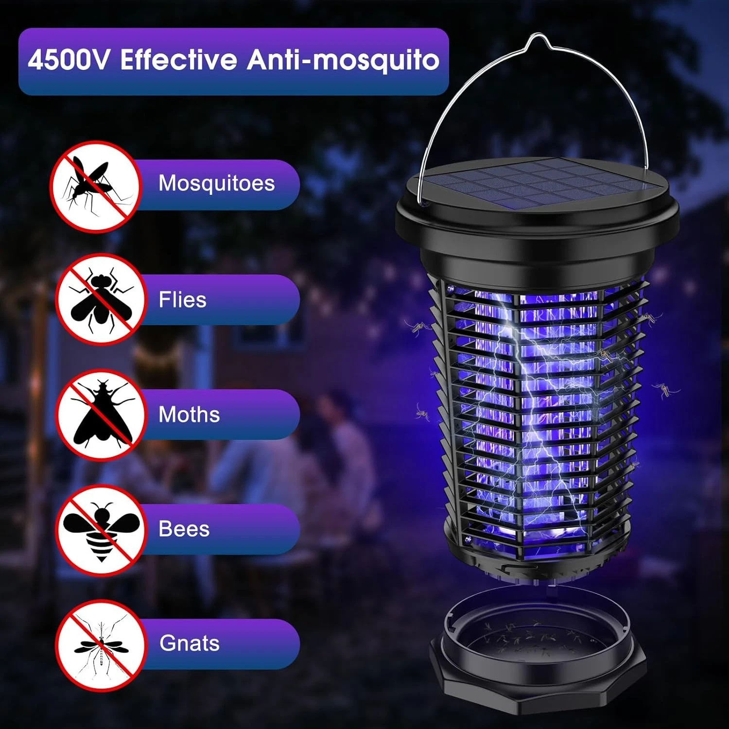 Bug Zapper 4300V Electronic Mosquito Zapper for Outdoor and Indoor Waterproof z gallery