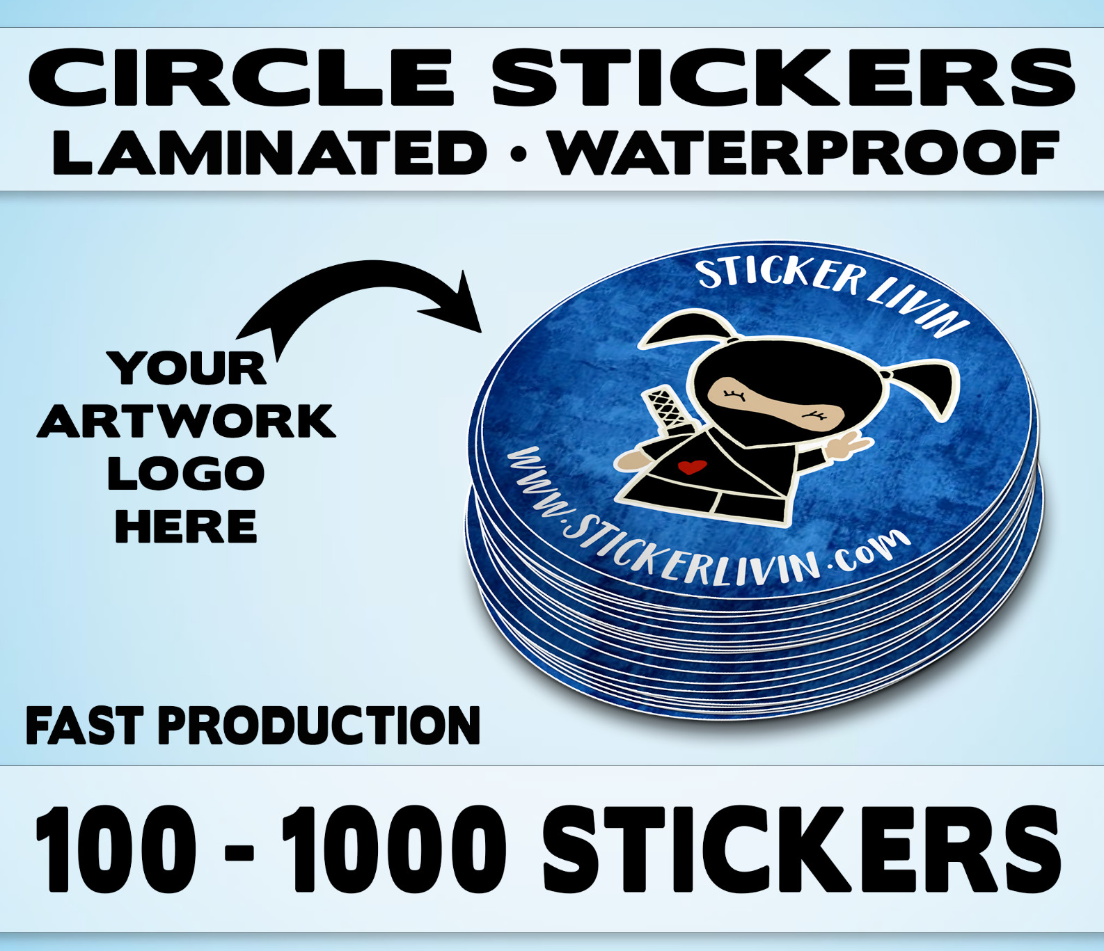 Custom circle stickers | Product Labels | Logo Stickers | Free Shipping gallery