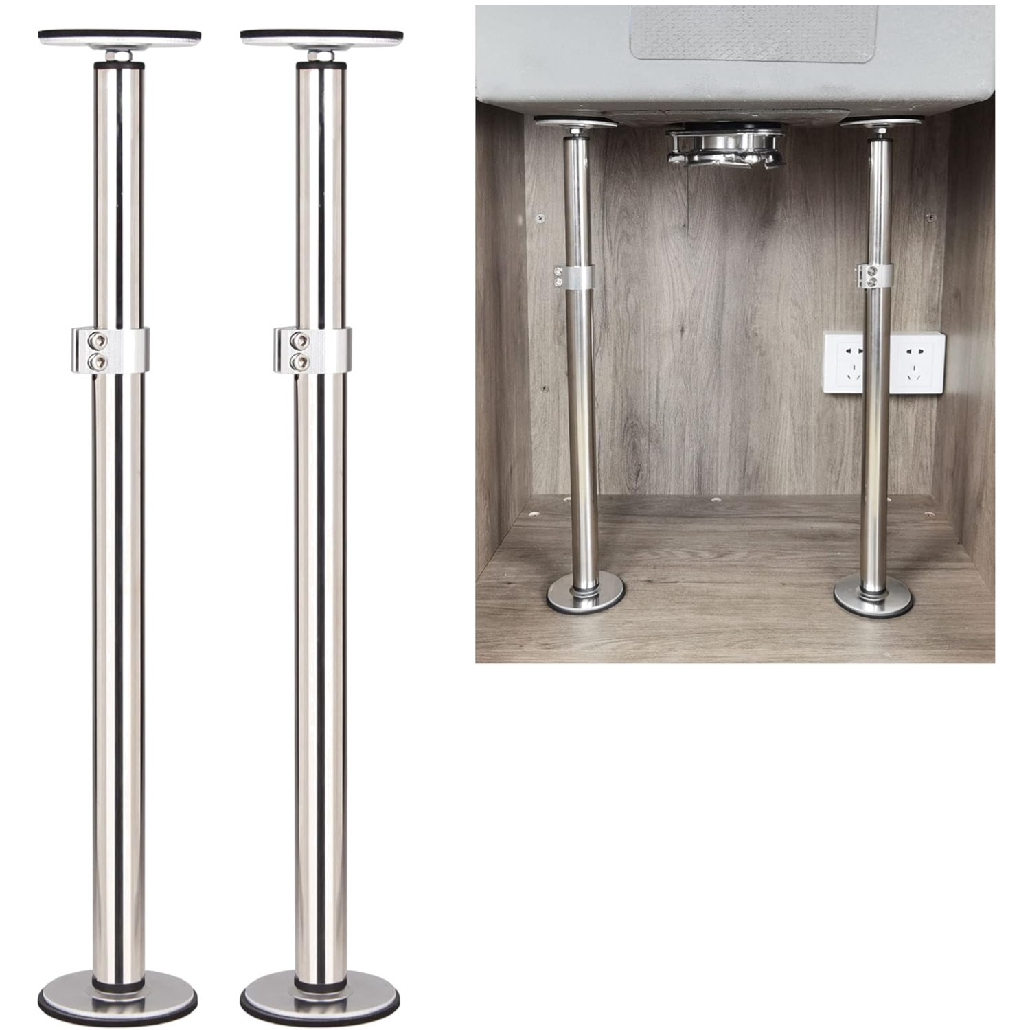 Stainless Steel Sink Legs Installation Kit gallery