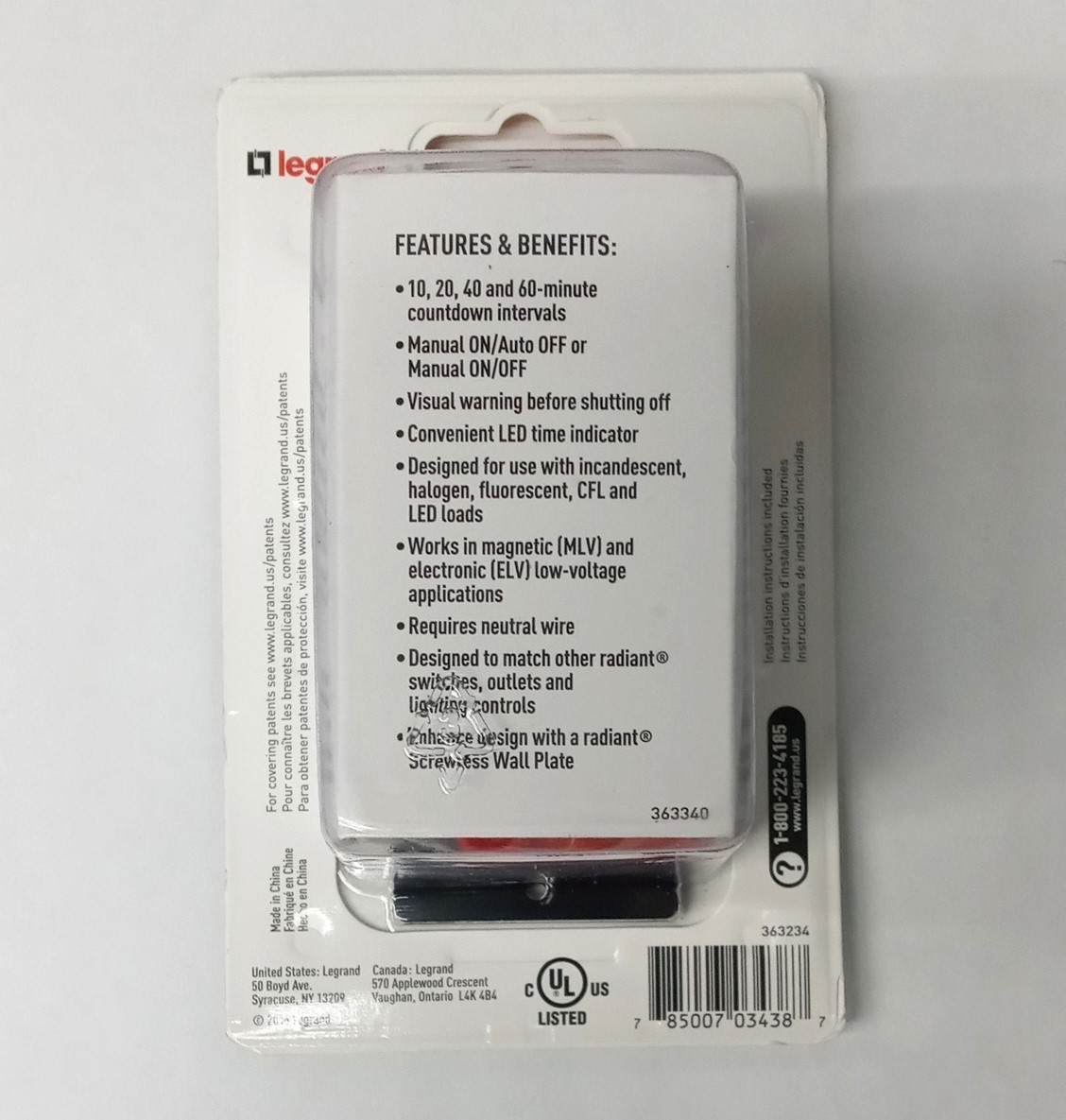 Legrand Countdown Timer For Control Lights Or 1/6 HP Exhaust Fan RT2WCCV4 gallery