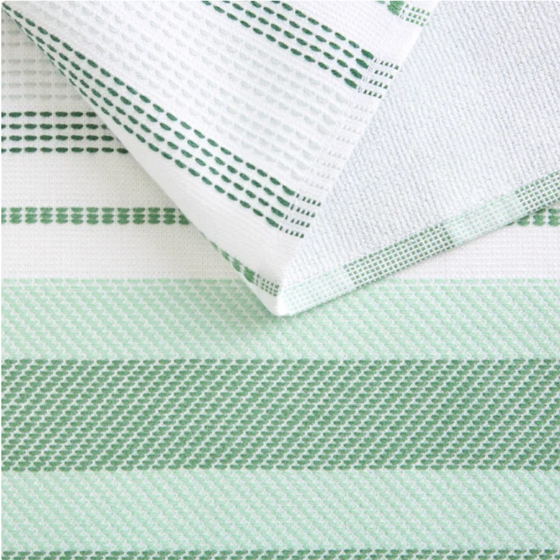 KitchenAid Kitchen Towels Green Multicolor 8-Pack Rectangular - New!! gallery
