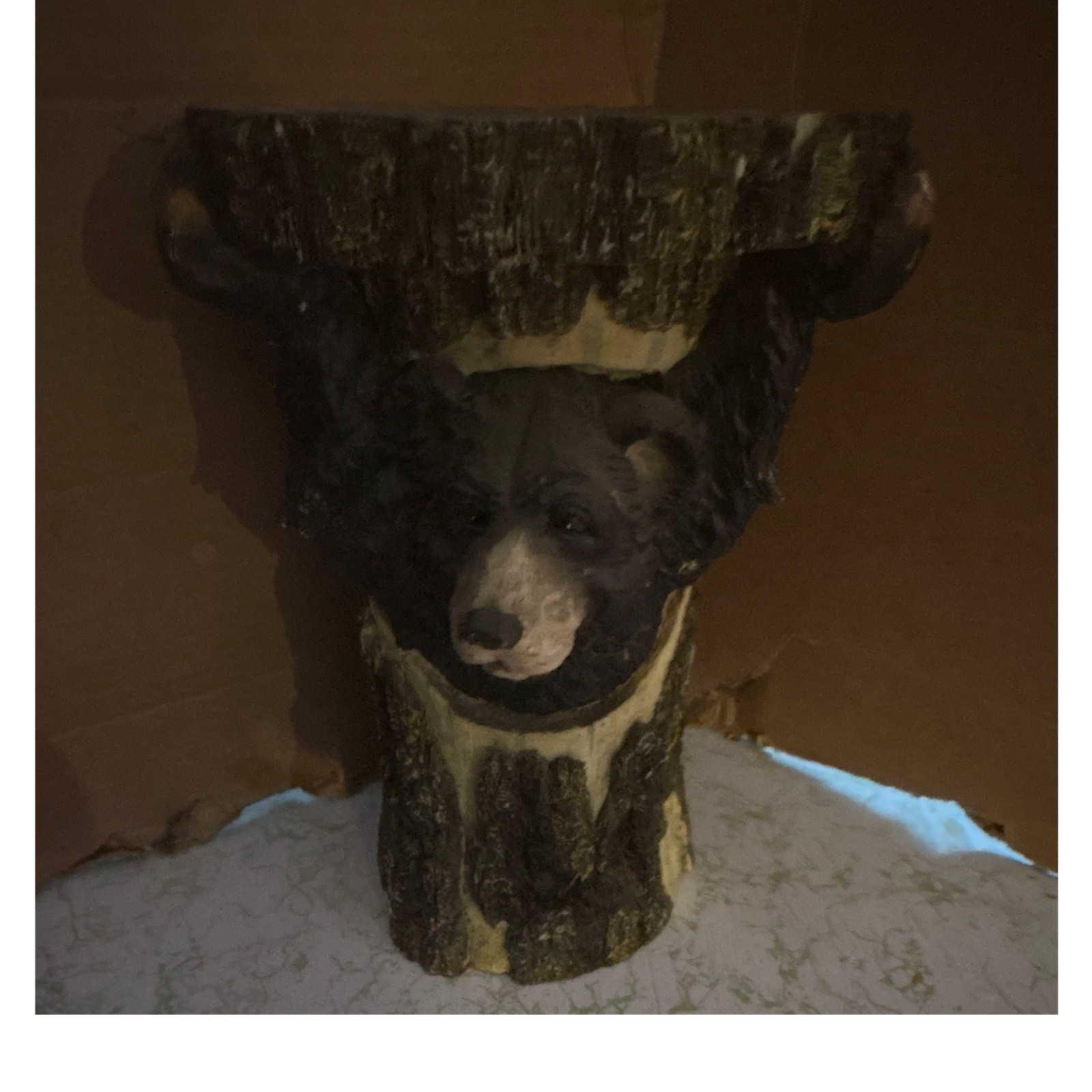 Rustic Bear Resin Plant Holder Animal Motif Indoor Outdoor Brown Black gallery