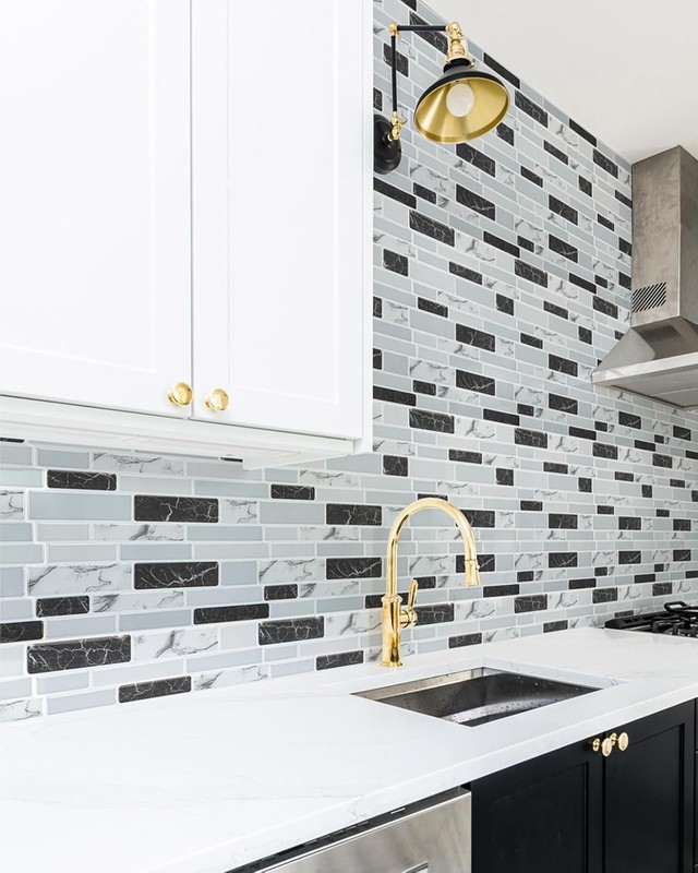 Marble Design Self Adhesive Backsplash - 10 Sheets gallery