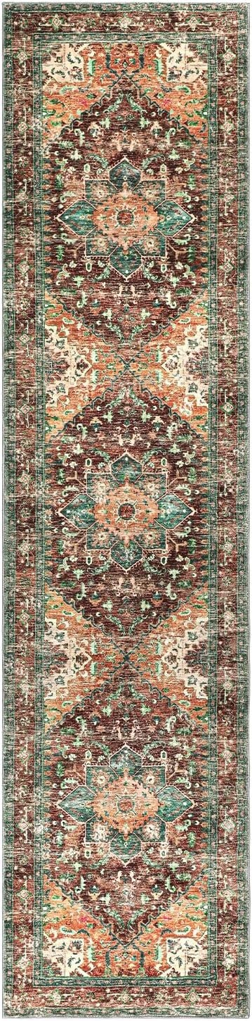 Yamaziot Washable Runner Rug, 2x8 Non-Slip Boho Vintage Hallway Rug Runner with gallery
