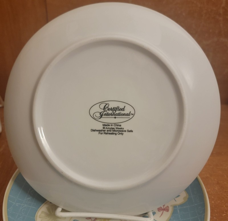 Certified International Easter Salad plate set of 4, 8 1/8", Amylee Weeks, EUC gallery