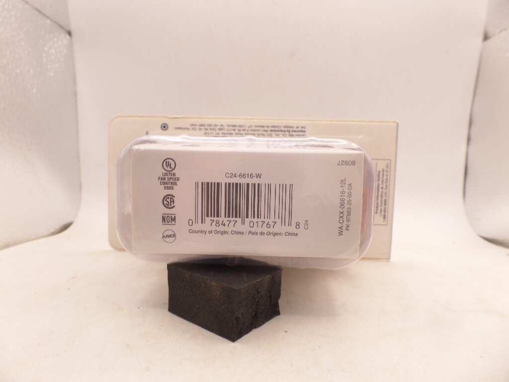 LEVITON 6616-1XW 5A TRIMATRON 1-POLE FULL RANGE ROTARY FAN SPEED CONTROL, WHITE gallery