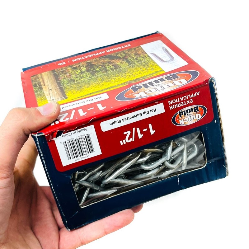 Quick Build 112HGST5LB Hot Dip Galvanized Fence Staples 9ga 1-1/2 in, 5 lb Pack gallery