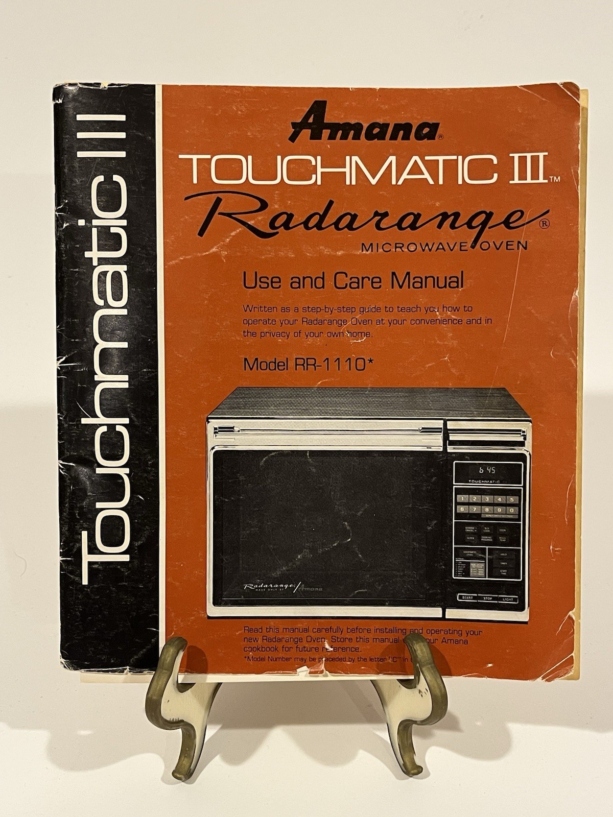 Amana Radarange MicroWave Oven Manual Model RR-1110 Mastercook Use and Care 1983 gallery