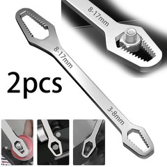 Multi-Functional Adjustable Double-Ended Wrench – Stainless Steel Portable Hand