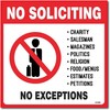 (4 Pack) No Soliciting Sticker 5.5 X 5.5 Inches - No Charity, Salesman, Politics gallery