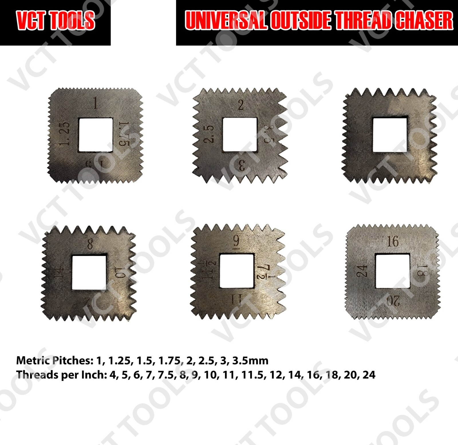 Universal Outside Thread Chaser Repair Tool Restores Threads & Bolts 5-130mm gallery