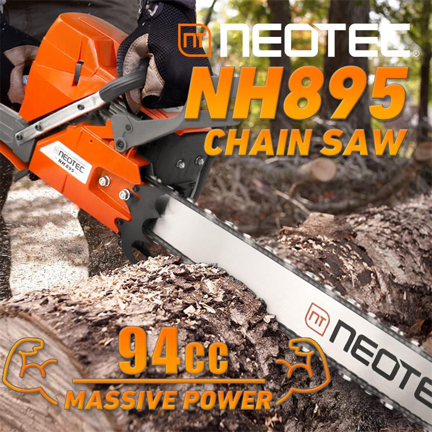 94cc Gasoline Chain Saw Power Head No Bar Chain for Husqvarna 394 395 394XP 395X gallery