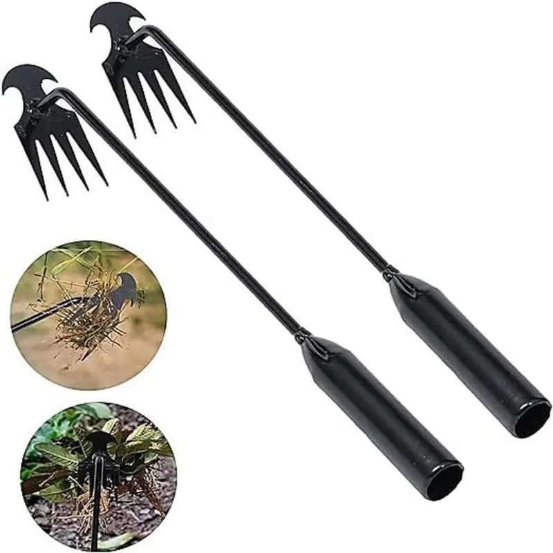 4-Teeth Weed Pulling Tool Portable Weed Puller Weeder Digger Rake Gardening Hoes gallery
