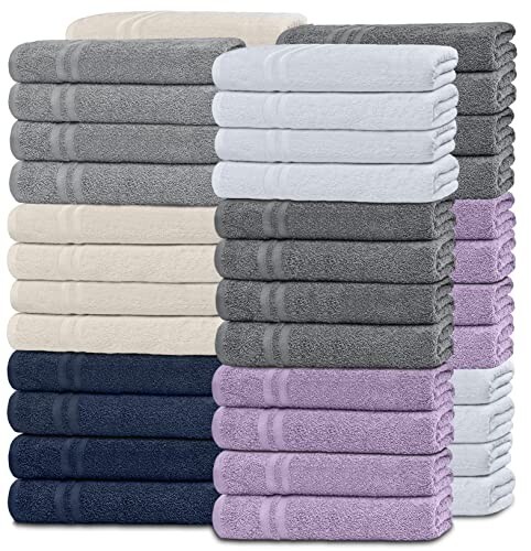 Wash Clothes 100 % Cotton - Soft and Absorbent - 12x12 Inch - 48 Pack -Multi gallery