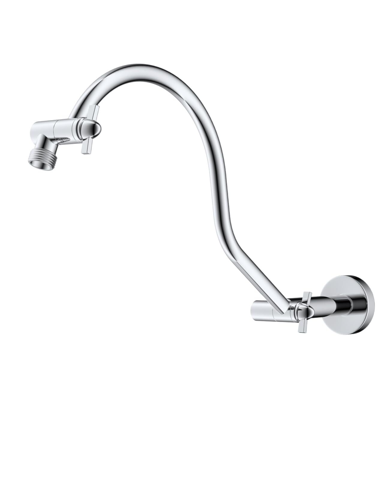 All Metal 18'' Shower Head Extension Arm,Height & Angle Adjustable Shower Arm gallery
