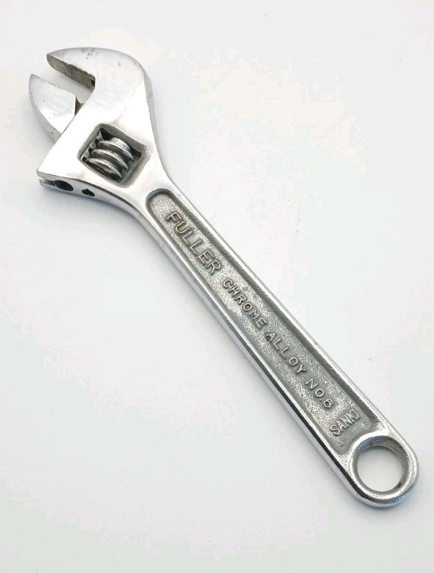 Fuller 6" Drop Forged Chrome Alloy Steel Thin Pattern Adjustable Wrench No. 6 gallery