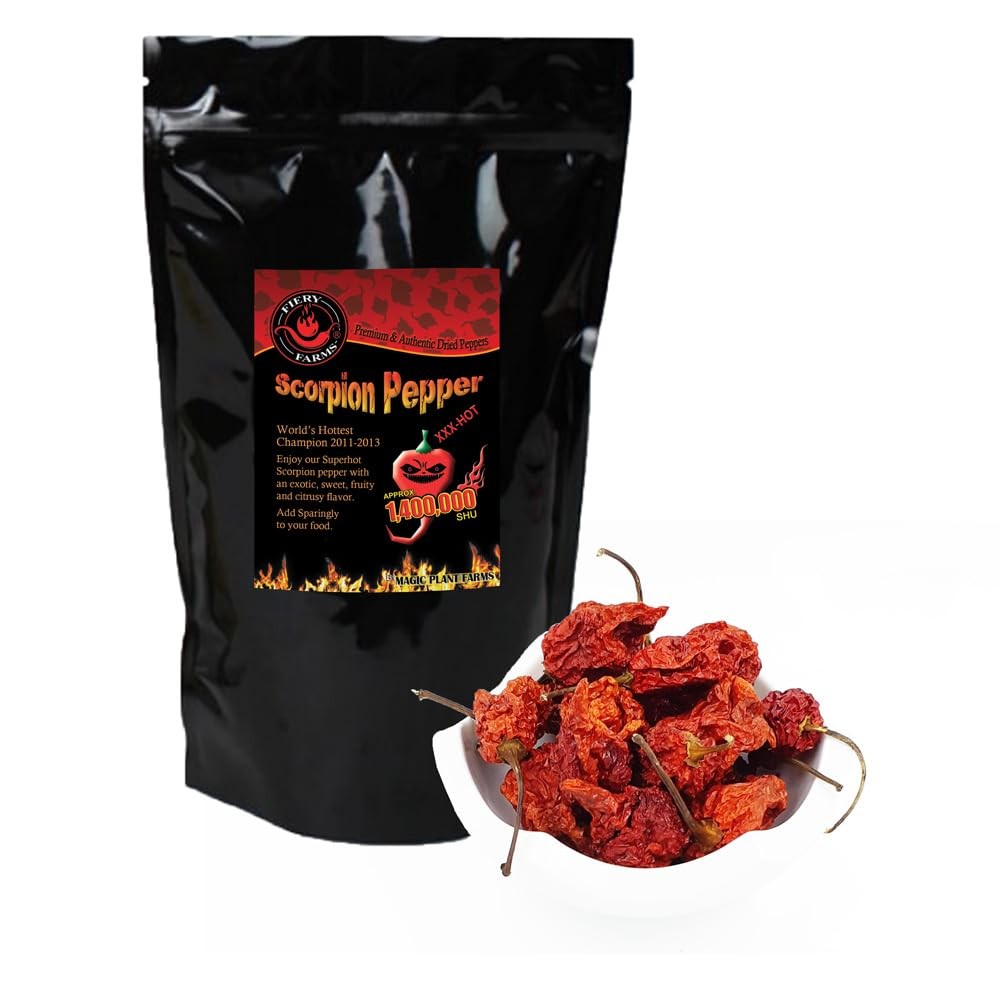 Red Scorpion Butch -T Pepper Dried Whole Pods by Magic Plant, 0.5 Oz, gallery