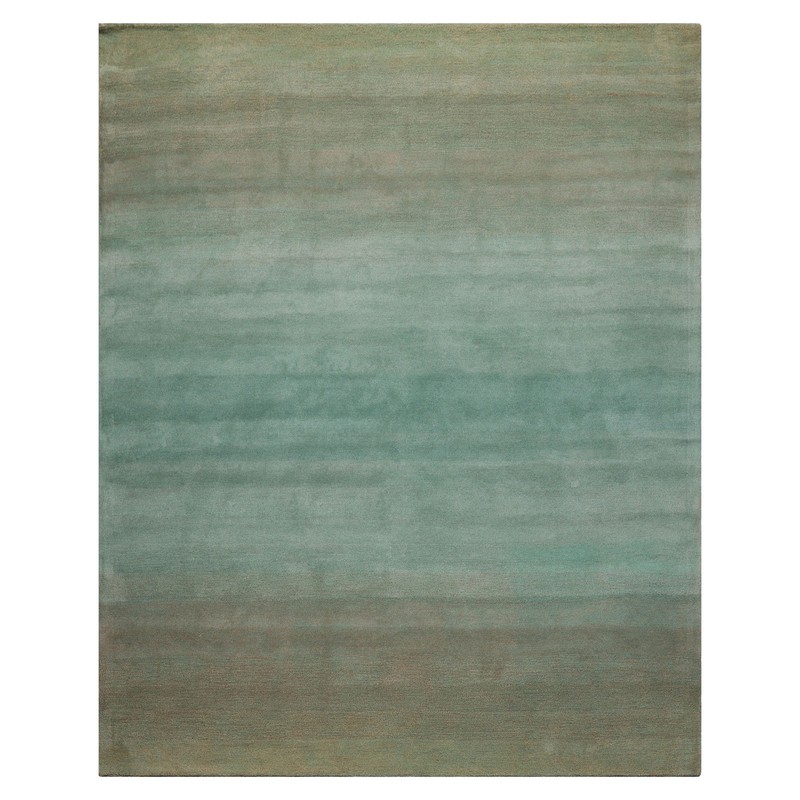 Multi Size Turquoise Ombre Wool Hand Tufted Contemporary Area Rug gallery