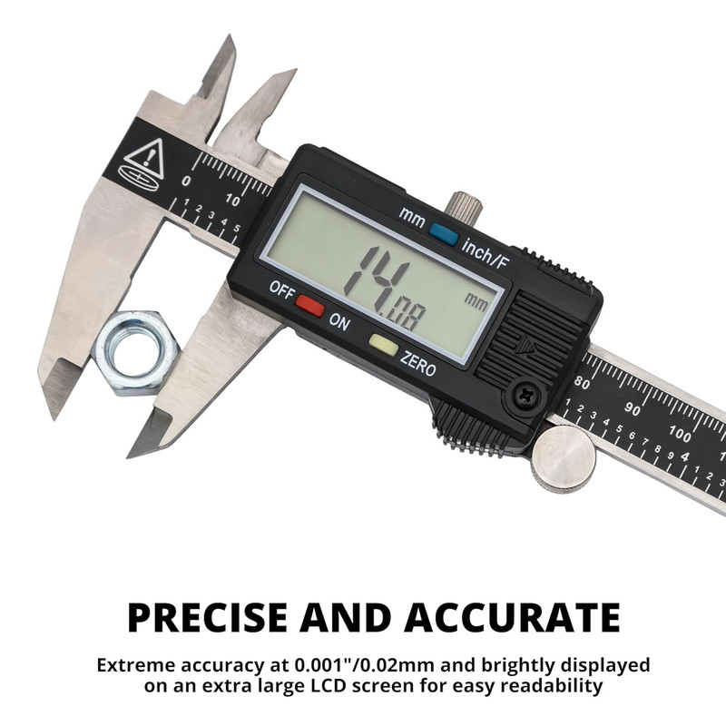 NEIKO 01407A Electronic Digital Caliper Measuring Tool, 0 - 6 Inches Stainless S gallery