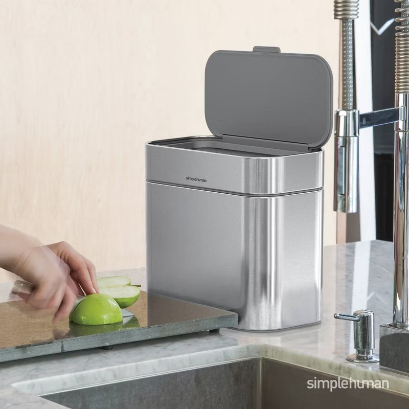 simplehuman Compost Caddy Silver gallery