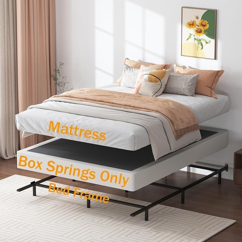 Full Box Spring Squeak Resistant Easy Assembly Mattress Support Cover Heavy Duty gallery