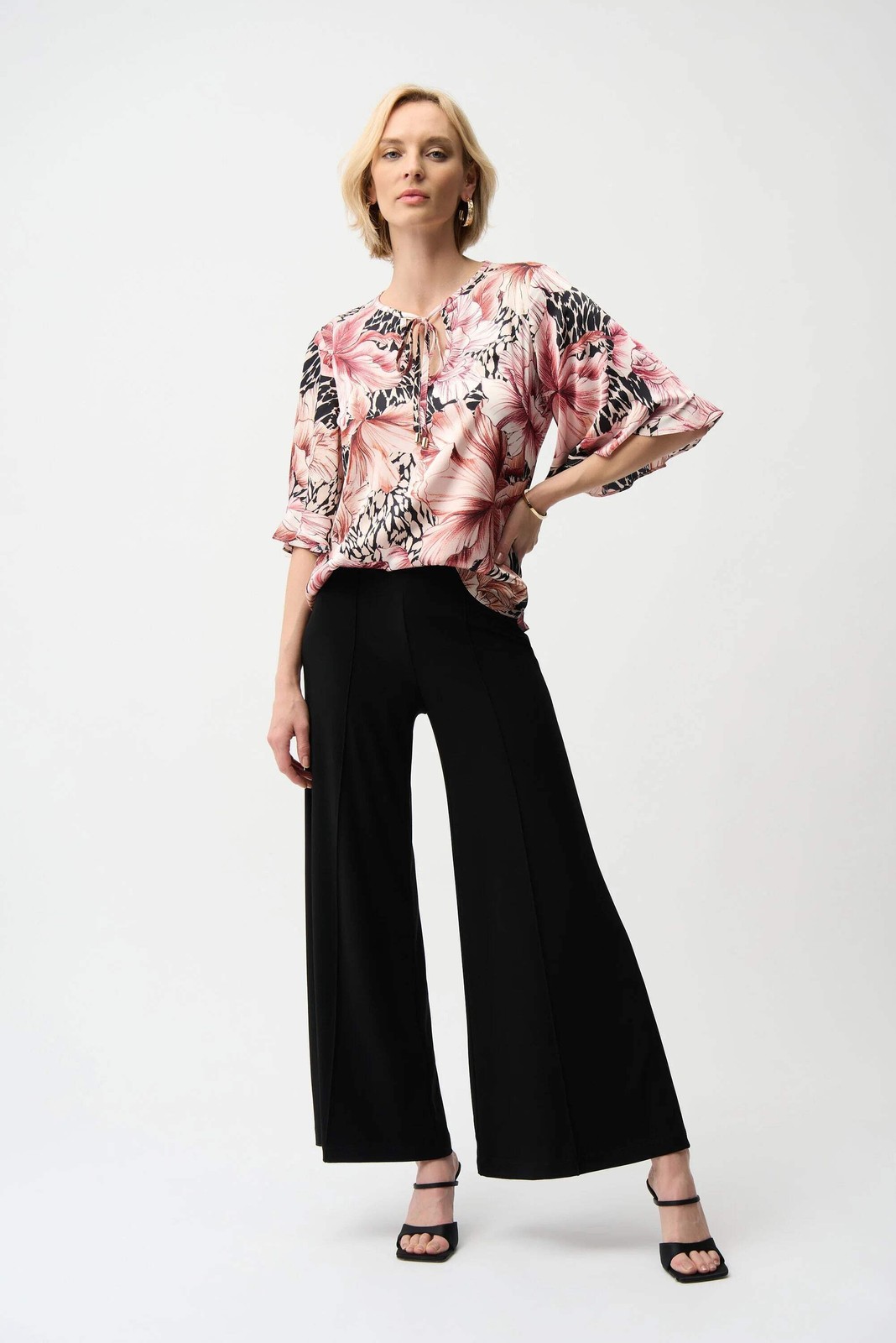 Joseph Ribkoff Black Pull-On Wide Leg Pants 251017S26 gallery