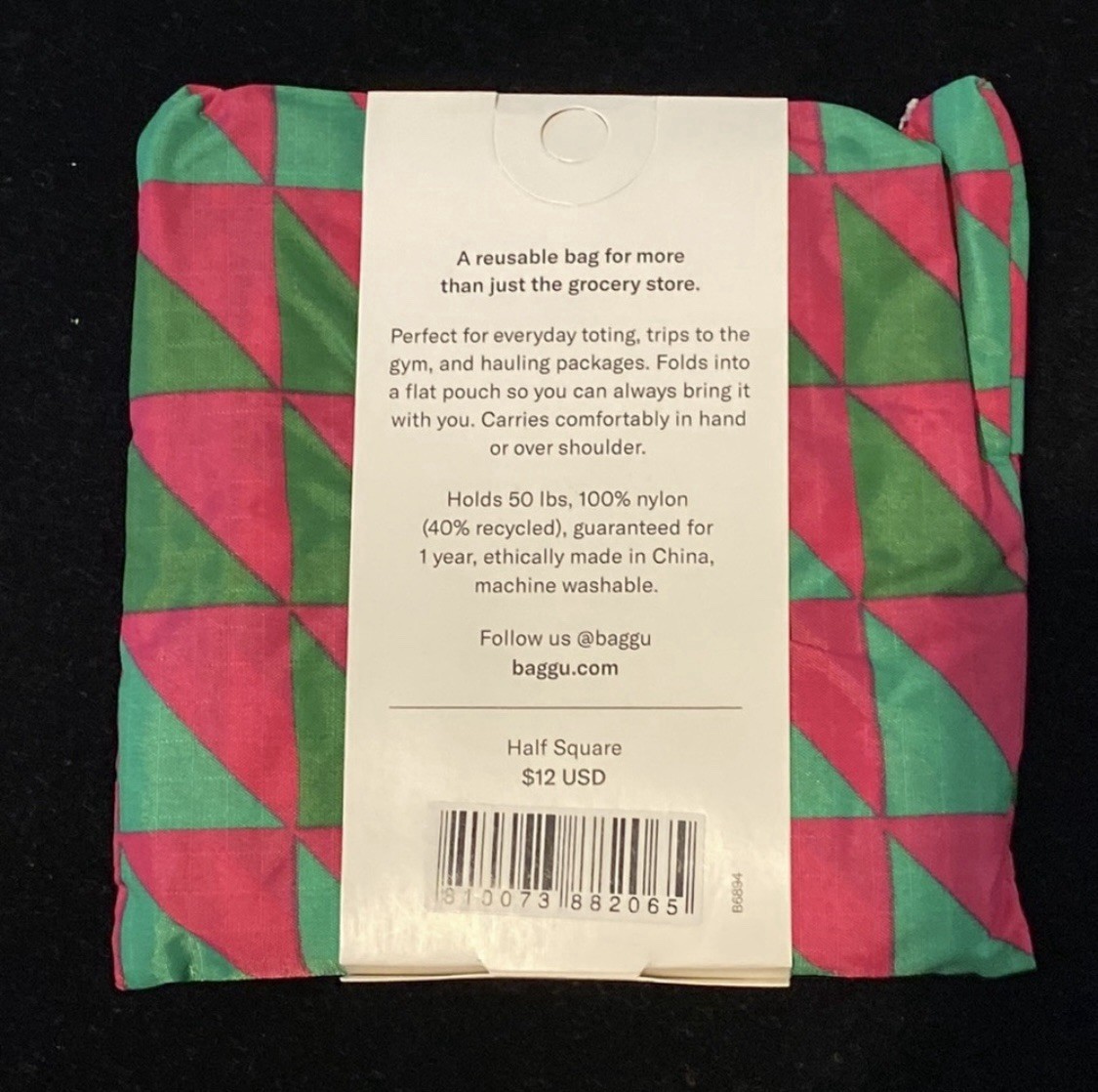 BAGGU HALF SQUARE Standard Size Reusable Bag - NWT gallery