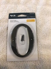 Style Selections House Number Zero ( 0 ) Black 4 in / 10,16 cm