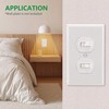 Wengart (2-Pack) Double Toggle Switch, 15 Amp 120V, 2-in-1 Combination Light ... gallery