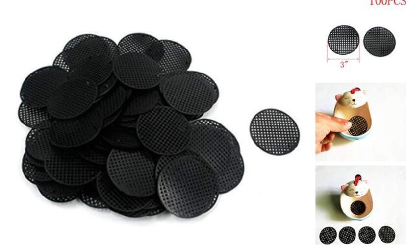 3 Inch Diameter Flower Pot Hole Mesh Black Breathable Net Bottom Grid Mat for gallery