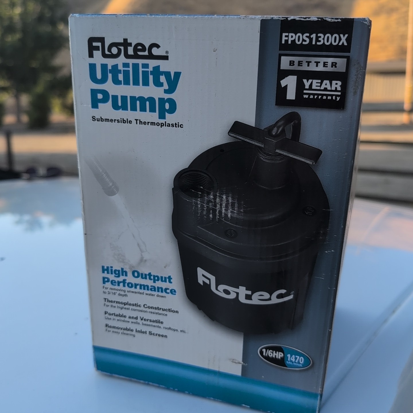 New! Flotec Tempest Water Removal Utility Pump 1/6 HP & 1470 GPH FP0S1300X-08 gallery