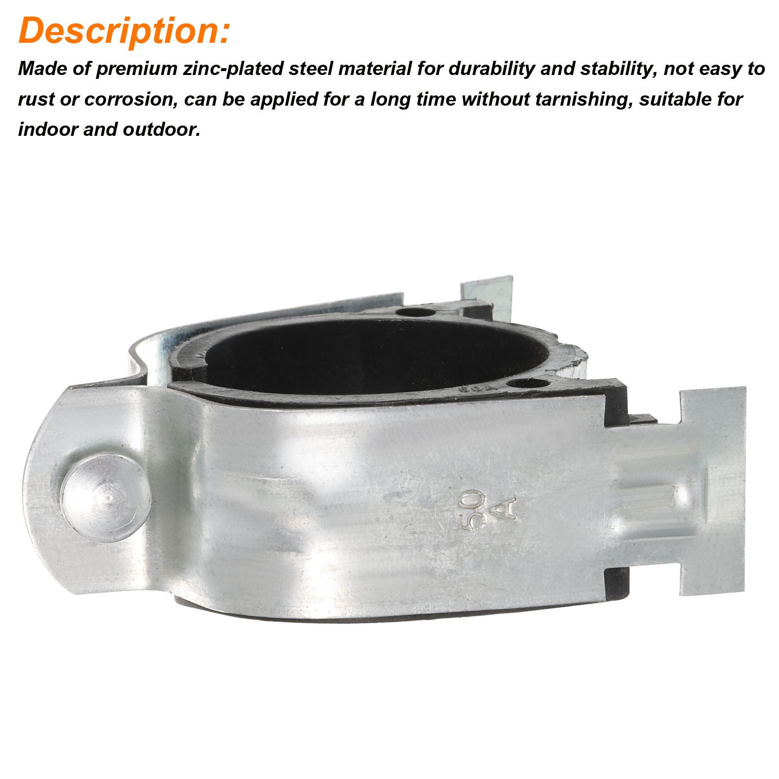 5Pcs 2-1/2" Rubber Cushion Strut Clamp Rigid Steel Pipe Clamp for Tube Pipe gallery