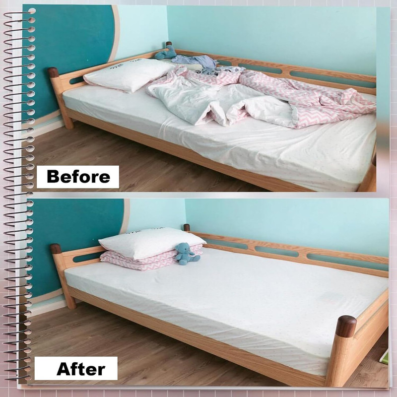 10 pcs Adjustable Bed Sheet Straps Clips Elastic Fitted Holder White 14-47 Inch gallery