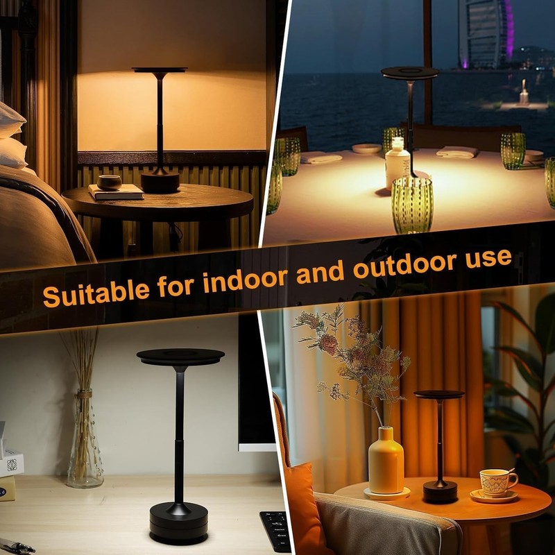 Cordless LED Touch Sensor Table Lamp Rechargeable Dimmable Bar Desk Night Light gallery