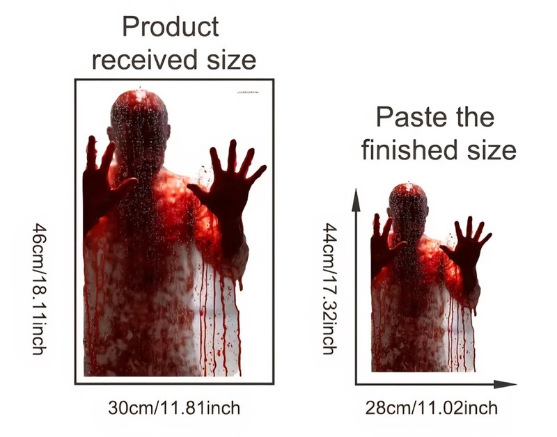 Large Zombie Window Wall Stickers Decals Halloween Home Party Decor gallery