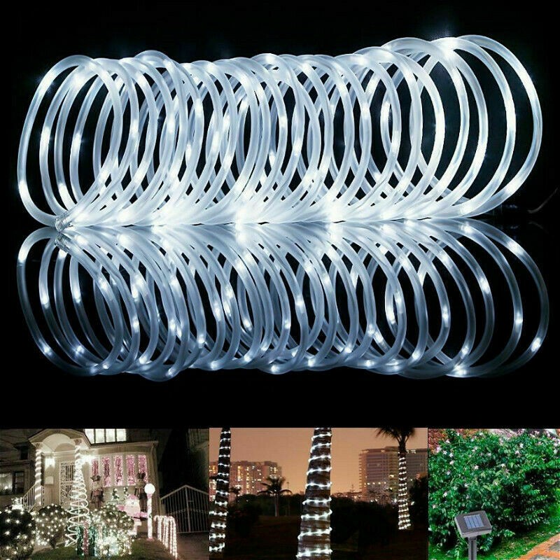 Rope Lights Outdoor Solar String Lights Tube Rope Party Garden Patio Decor Home