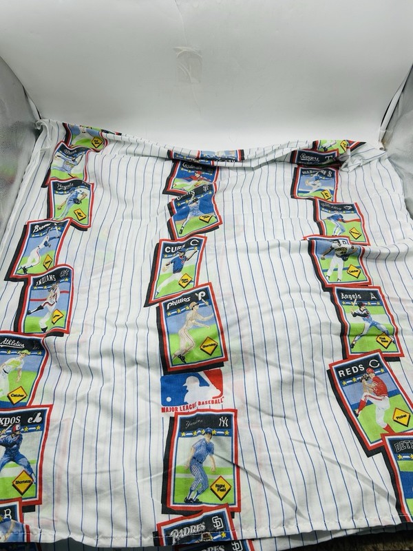 1989 MLB Baseball Twin Sheet Set (Flat & Fitted) Vintage Sports Bedding BIBB Co. gallery