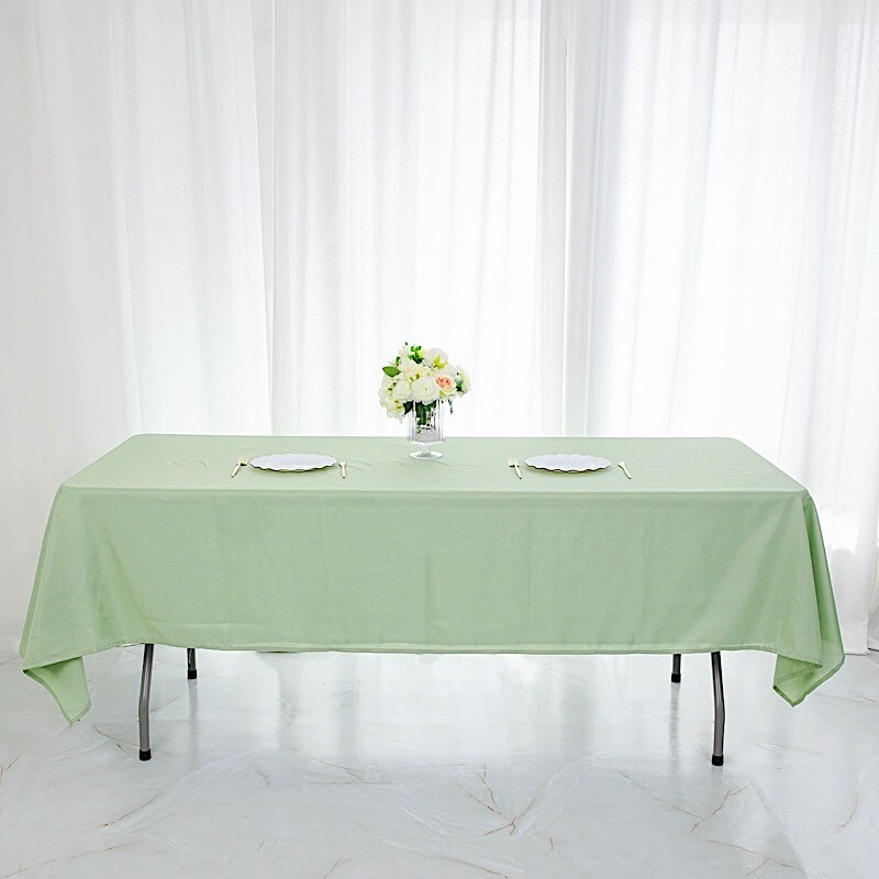 SAGE GREEN 60x126 RECTANGLE POLYESTER TABLECLOTH Wedding Catering Kitchen gallery