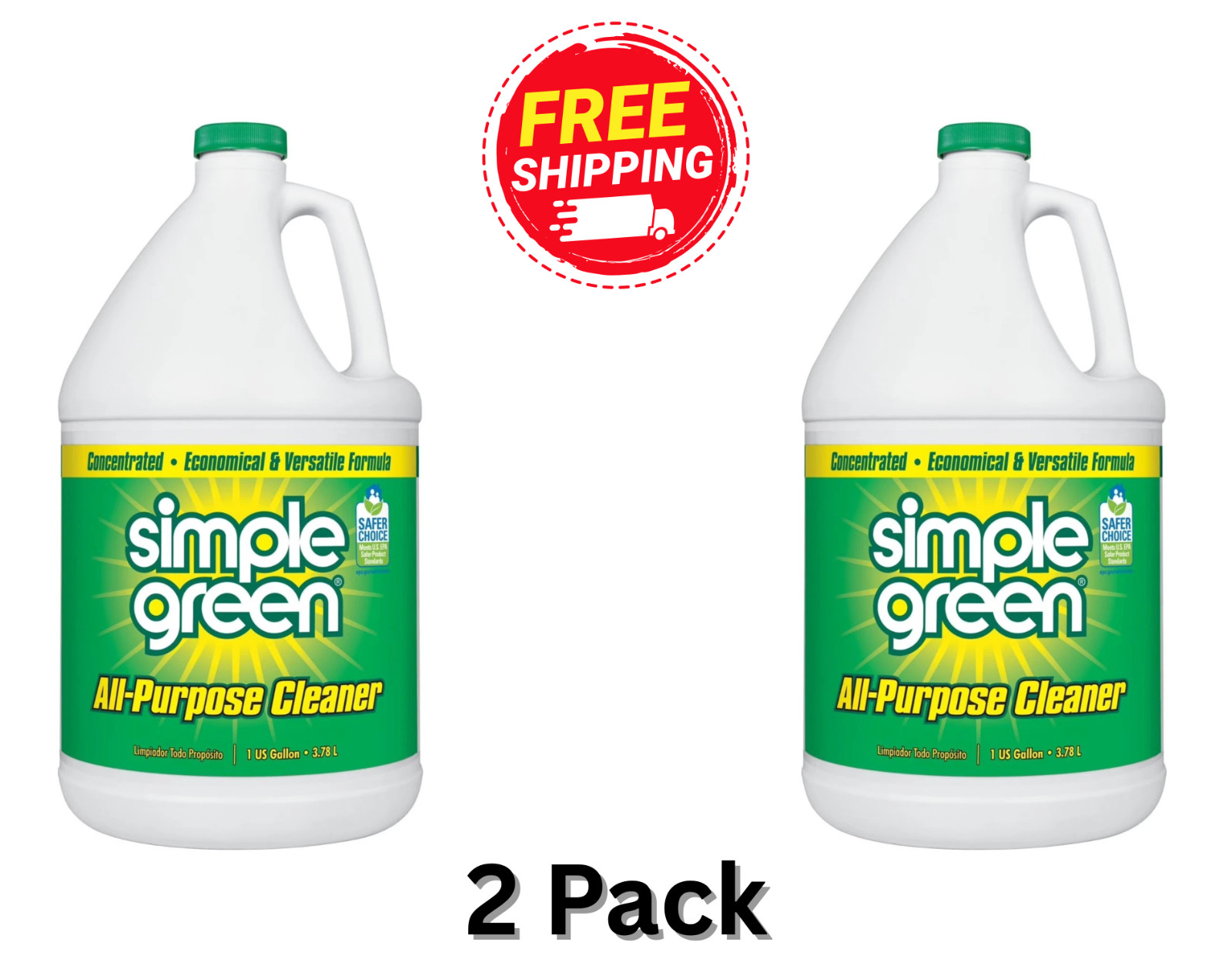 2 Pack-Simple Green All-Purpose Cleaner Concentrate, Original, 128 fl. oz New gallery