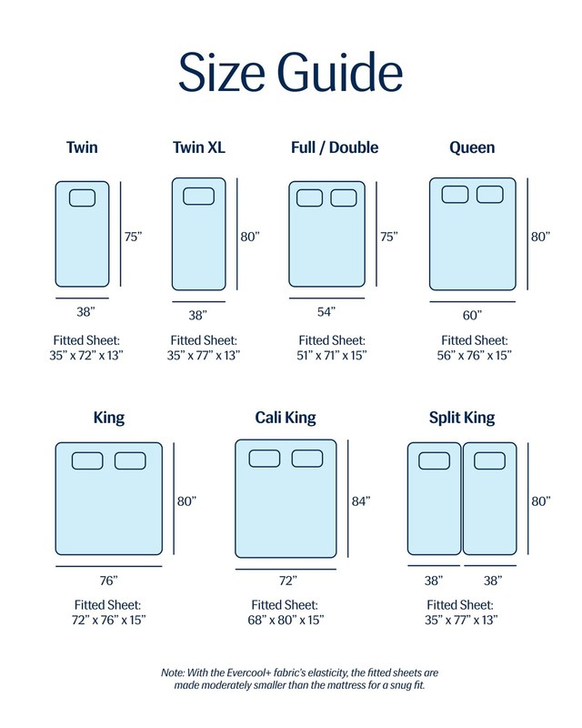 ® Evercool®+ Fitted Sheet, CaliKing Size, Light Blue, 15" Deep (up to 18’’), ... gallery