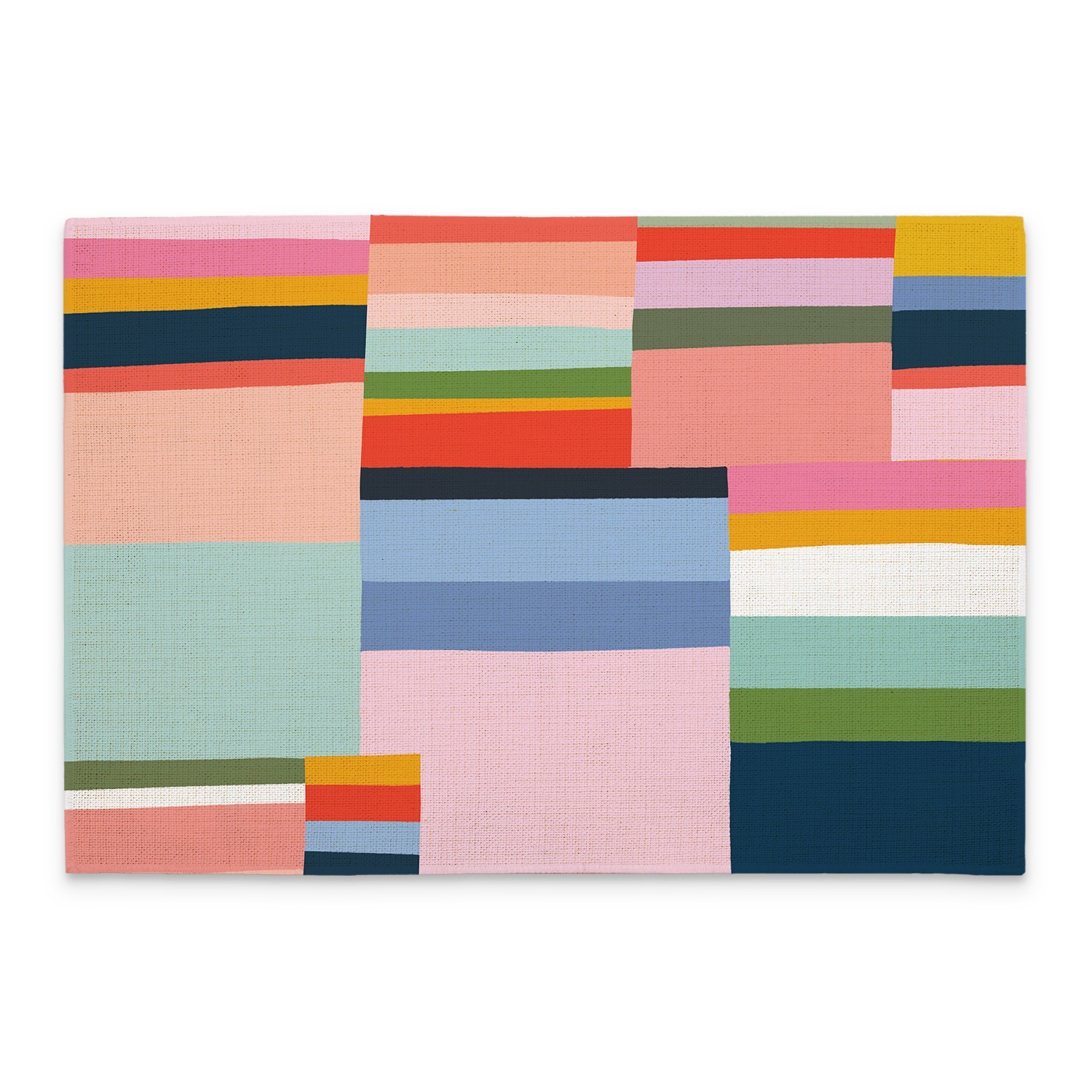 Colorblock 4-Pack Poly-Cotton Blend Placemats Manufactured in The USA gallery