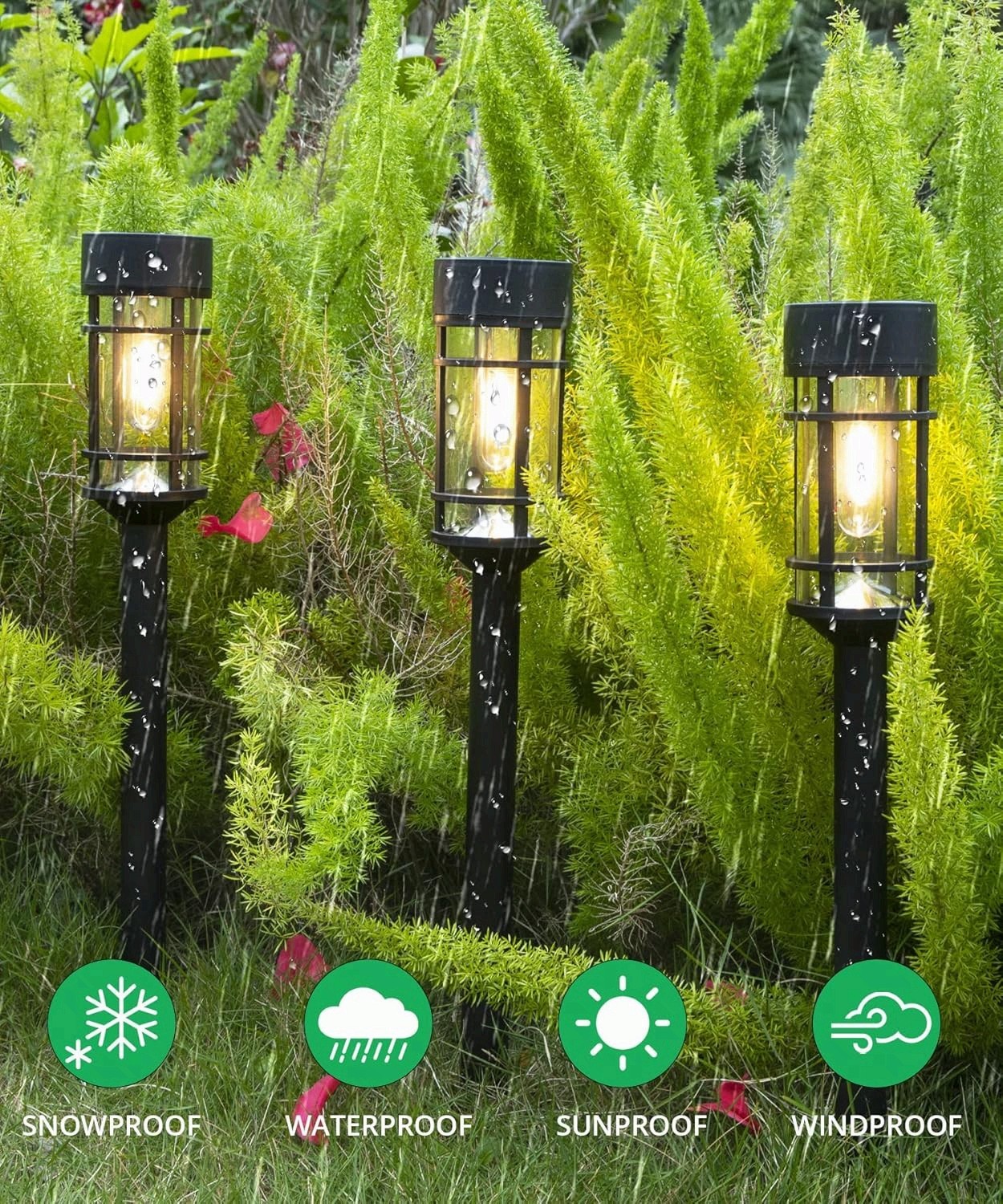9 Pack LED Solar Garden Lights, Outdoor Decovration 3fdv gallery