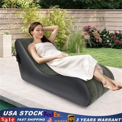 PVC Flocking Sofa Bed Max Capacity 440.92lbs Inflatable Sofa Folding Sofa Bed