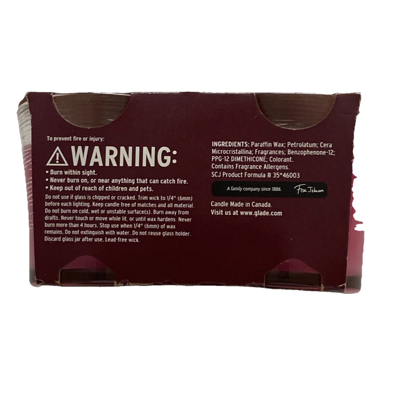 GLADE Candles POMEGRANATE & CURRENT Single Wick Limited Edition Twin Pack gallery