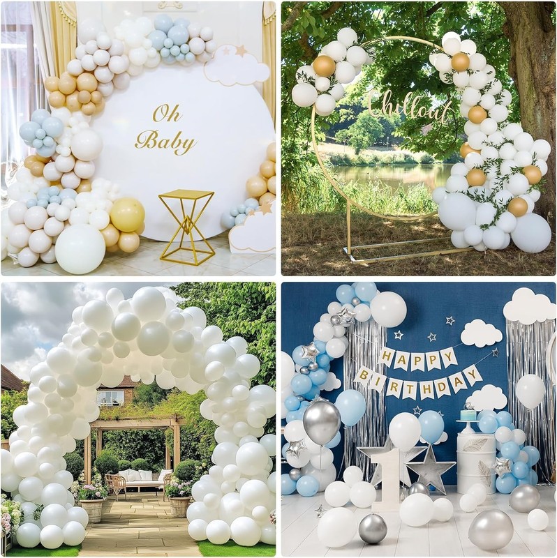 129pcs White Balloons Different Sizes 18 12 10 5 Inch for Garland Arch, Latex... gallery