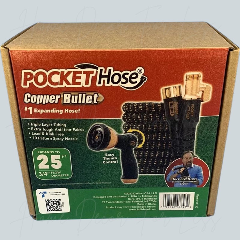 Pocket Hose Copper Bullet with Sprayer Expandable Garden Hose 650psi - ALL SIZES gallery